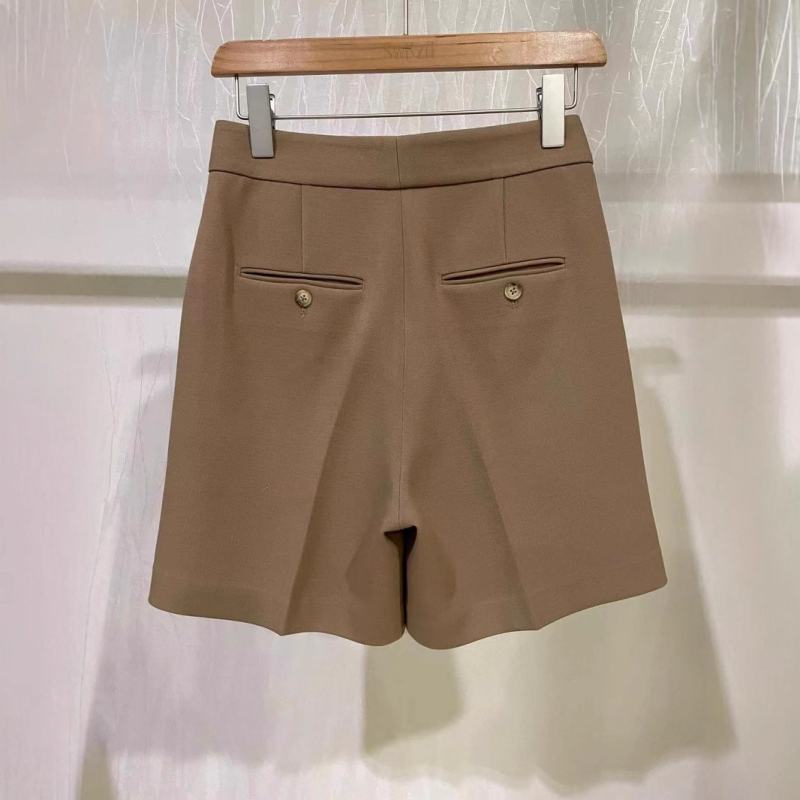 Γυναικείοι σορτς από μαλλί με ανάμειξη για επαγγελματικές μετακινήσεις, με ψηλή ζώνη, ίσιο κόψιμο