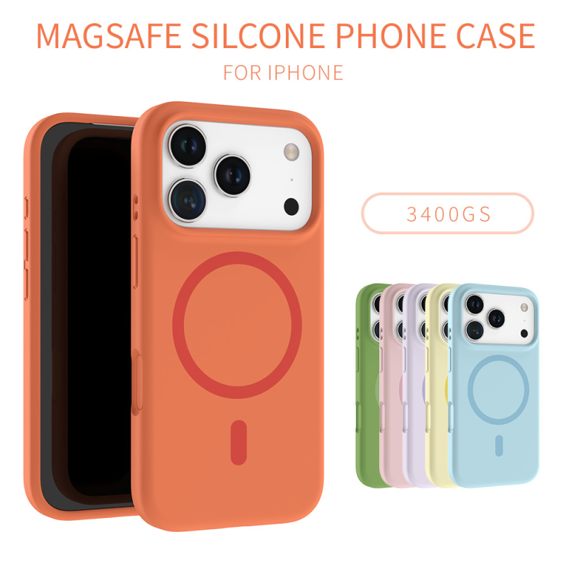 Mágneses folyékony szilikon védőtok iPhone 13/13 Pro Max és 14/14 Pro/14 Pro Max számára — ütésálló, matt felület, MagSafe-kompatibilis.