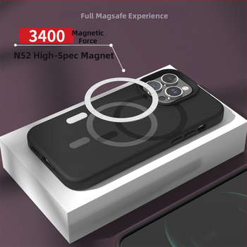 Magnetické puzdro z tekutého silikónu pre iPhone 13/13 Pro, 13 Pro Max, 14 Pro a 14 Pro Max — matný povrch, odolné proti pádu, MagSafe kompatibilné, jednoduché a elegantné