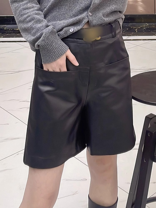 Ženske capri hlače od ovčje kože, srednji porast, britanski stil, jesen 2025