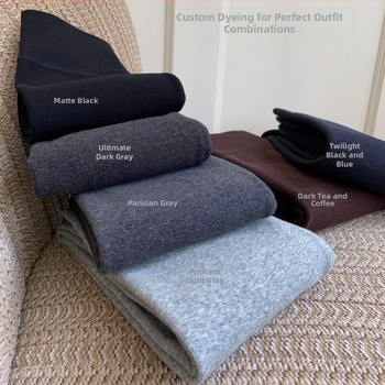 Жени есен-зимни флисово подплатени сегментирани компресионни чорапогащи, плътни, дължина 9/10, памук, Т-образен шев, с крачета