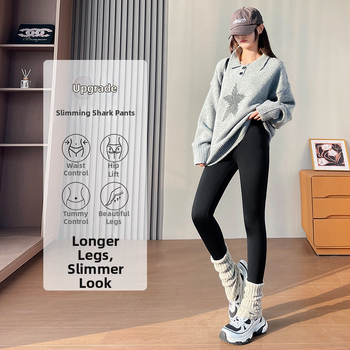 Dámske legíny na jogu z nylon Sharkskin, podšívka ananásový velúr, vysoký pás, úzky strih