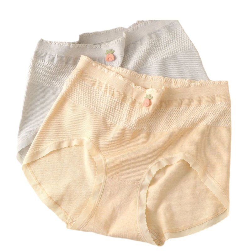 Moteriškos vidutinio juosmens kelnaitės iš viskozės jacquard audinio; sėdmenų pakėlimas, kvėpuojančios, pilvo kontrolė, antibakterinės; medvilninis intymi įdėklas.