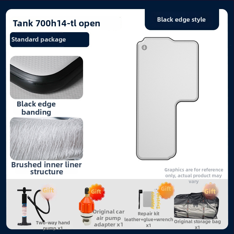 Tank pripučiamas kemperio čiužinys su universaliu suderinamumu – ekologiškas PVC; automatinis pripūtimas; maksimalus našta 500 kg