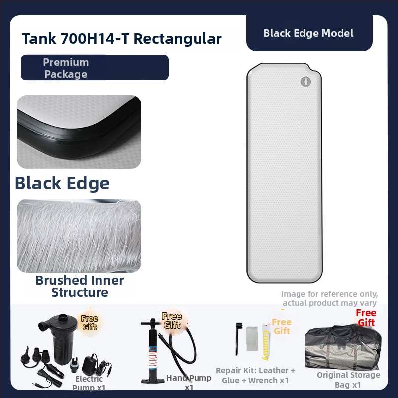 Tank pripučiamas kemperio čiužinys su universaliu suderinamumu – ekologiškas PVC; automatinis pripūtimas; maksimalus našta 500 kg