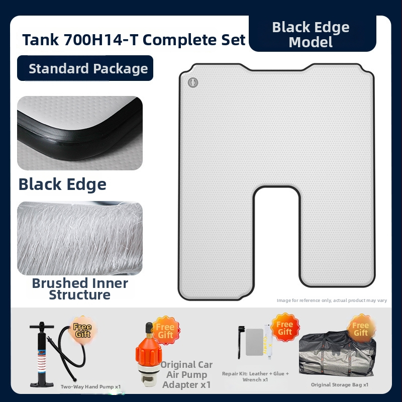 Tank pripučiamas kemperio čiužinys su universaliu suderinamumu – ekologiškas PVC; automatinis pripūtimas; maksimalus našta 500 kg