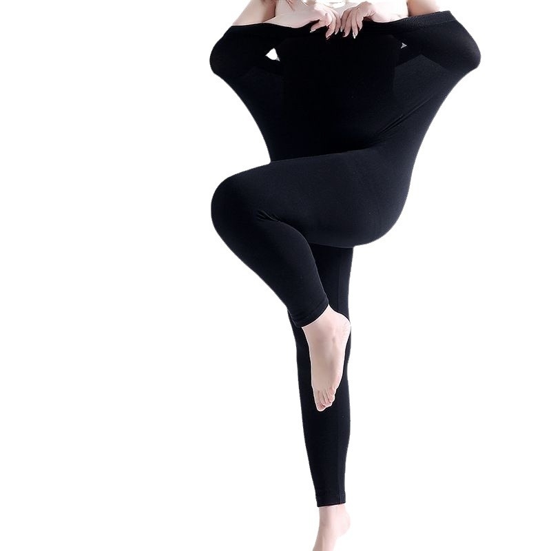 Модал клинове за жени с висока талия, топли и прилепнали, подплатени с флис; материя: модал; вторична материя: памук; сезон: пролет 2024