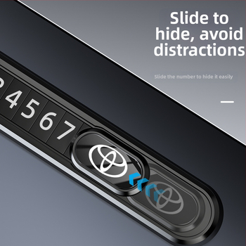 Метална табелка за временно паркиране и преместване на автомобил, светеща в тъмното, без персонализация