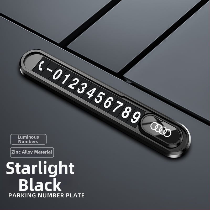 Метална табелка за временно паркиране и преместване на автомобил, светеща в тъмното, без персонализация