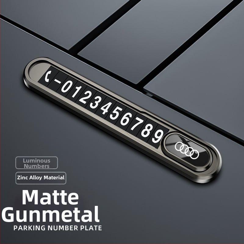 Метална табелка за временно паркиране и преместване на автомобил, светеща в тъмното, без персонализация