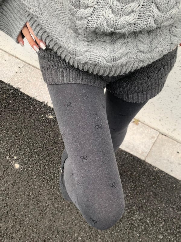 Masnis mintázatú harisnya, pamut, teljes hosszúságú, lábakkal, formázó