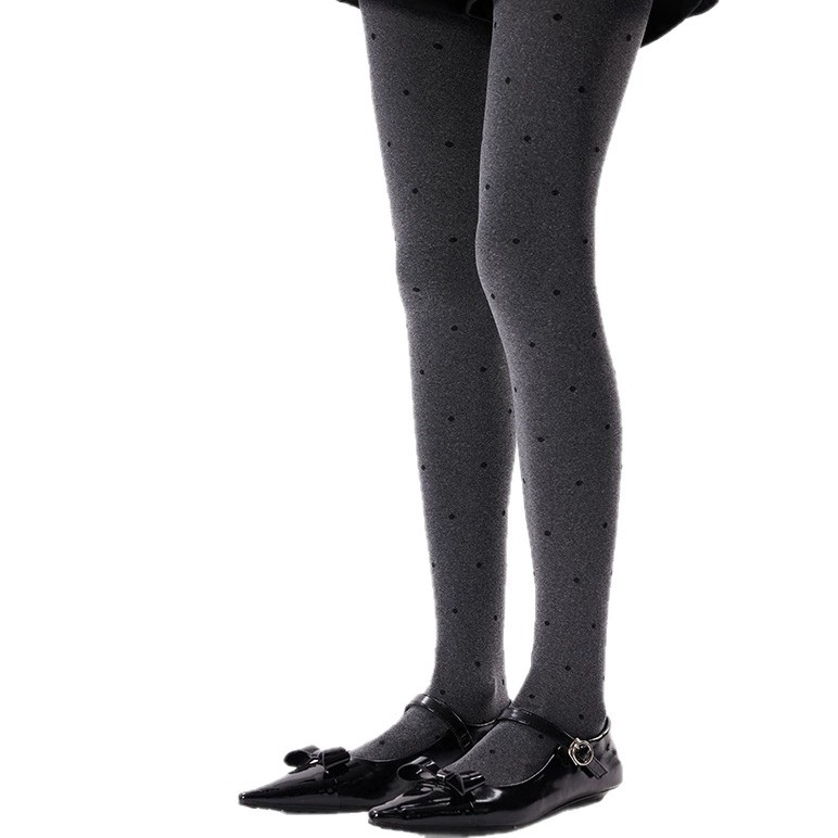 Masnis mintázatú harisnya, pamut, teljes hosszúságú, lábakkal, formázó