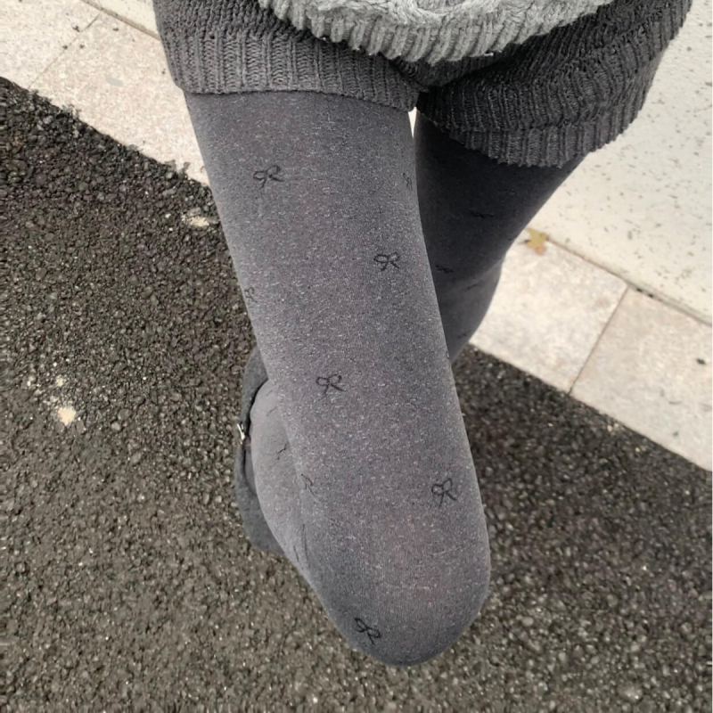 Masnis mintázatú harisnya, pamut, teljes hosszúságú, lábakkal, formázó