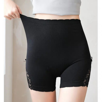 Дамски безопасни дантелени шорти с висока талия (Полиестер-няйлонова смес, тънки и дишащи, висока еластичност)