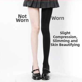 Najlon tajice od poliestera s flec podlogom, japanski stil, 70-80% poliester, podiže stražnjicu, oblikuje noge, jednobojni uzorak