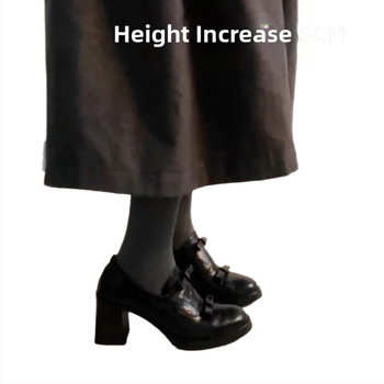 Ženske Mary Jane cipele, PU gornji dio, debeli potpetica 6-8 cm, kvadratni nos