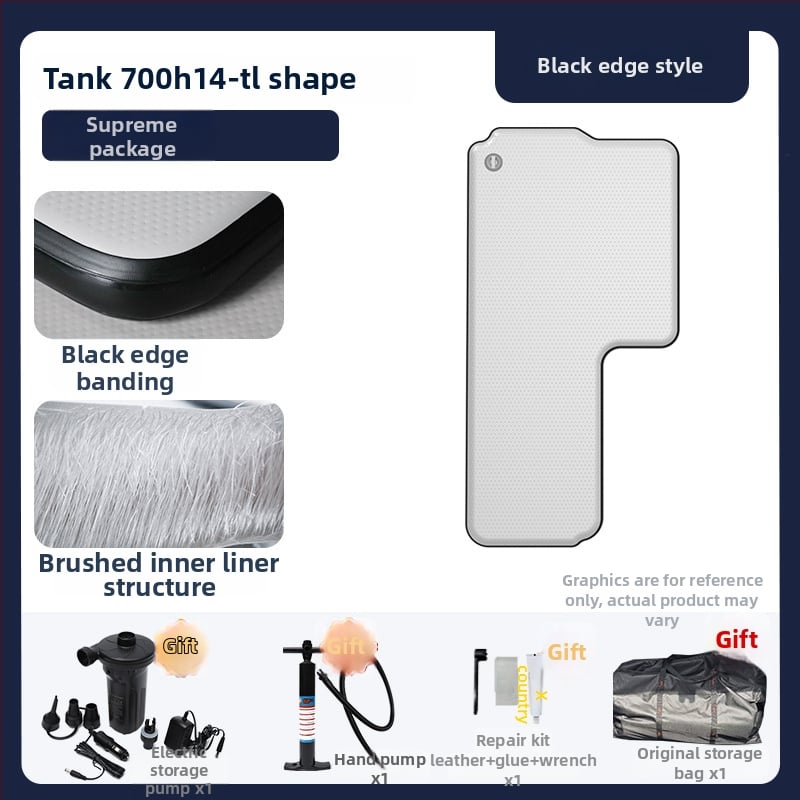 Tank универсална надуваема постелка за открит туризъм - екологично ПВЦ, автоматично надуване, носимост 500 кг, персонализирани параметри