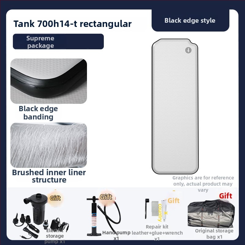 Tank универсална надуваема постелка за открит туризъм - екологично ПВЦ, автоматично надуване, носимост 500 кг, персонализирани параметри