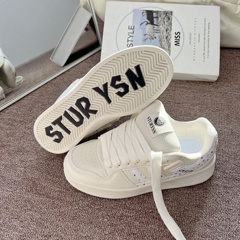 Ženske casual loaferice s gornjim PU materijalom, gumom na potplatu, okruglom prstu, vezivanjem uz pertle, PU uloškom