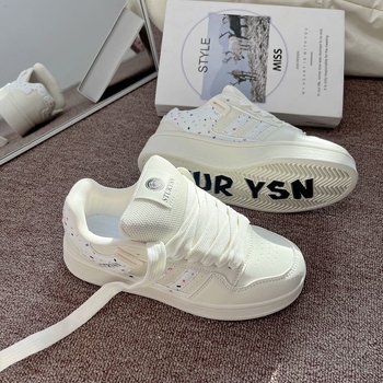 Ženske casual loaferice s gornjim PU materijalom, gumom na potplatu, okruglom prstu, vezivanjem uz pertle, PU uloškom