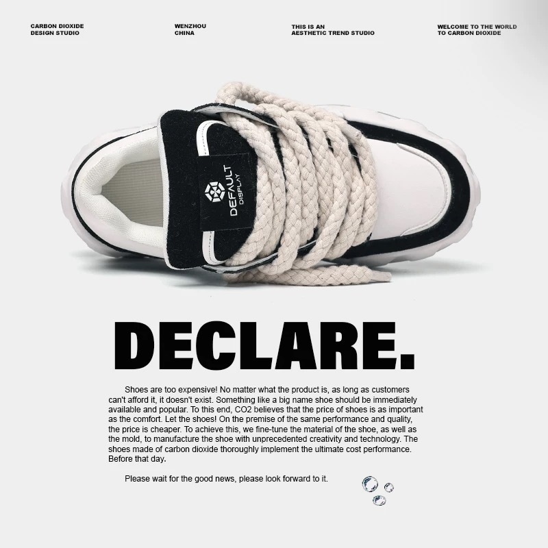 Unisex tenisice s debelim potplatom, kožni gornji dio, gumena potplata, srednje visine 3–7 cm, vezanje šnalama, EVA uložak