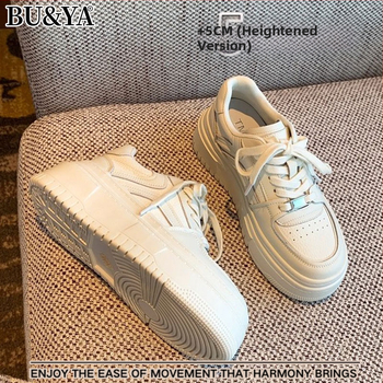 Dámske Board Shoes s horným vrchným materiálom z hovädzej kože, gumová podrážka, okrúhla špička, zapínanie na šnúrky vpredu, vložka z hovädzej kože, ľahké a priedušné