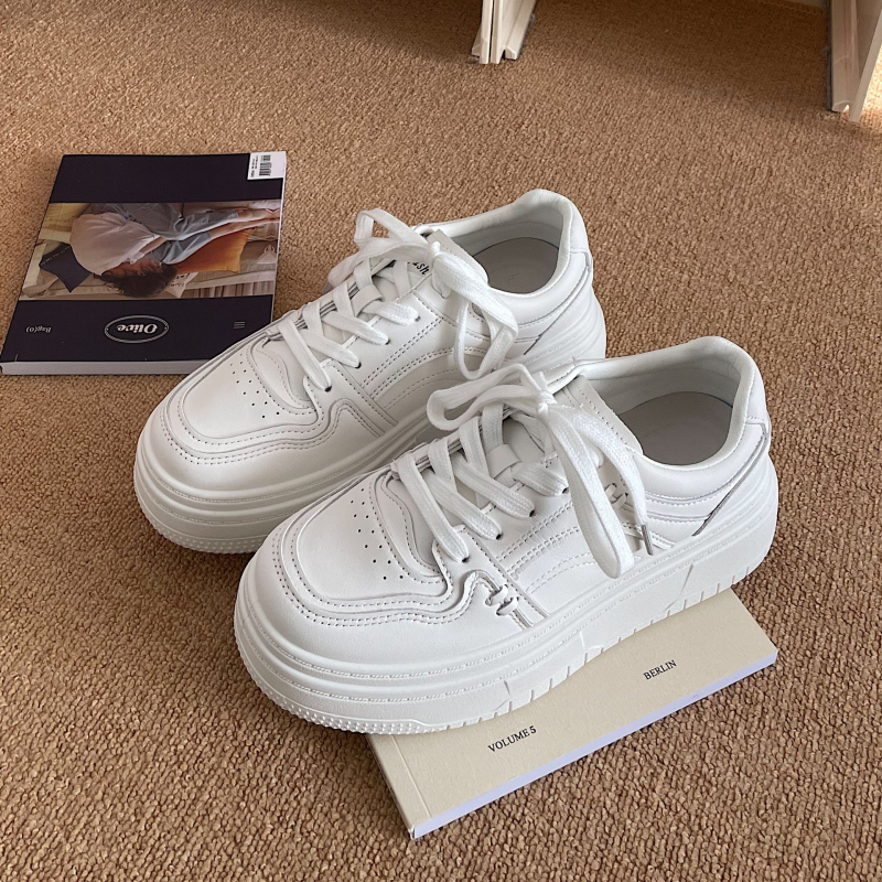 Ženske vintage casual tenisice s debelim potplatom, PU gornji dio, gumena potplata, niski gornji dio, sve sezone, PU ulošak