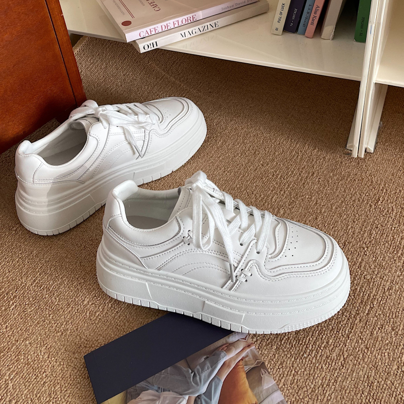 Ženske vintage casual tenisice s debelim potplatom, PU gornji dio, gumena potplata, niski gornji dio, sve sezone, PU ulošak