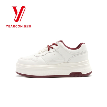 Yierkan ženske casual tenisice, okrugli vrh prsta, gornji dio od kože i sintetičke kože, visina pete 6-8 cm, proljeće