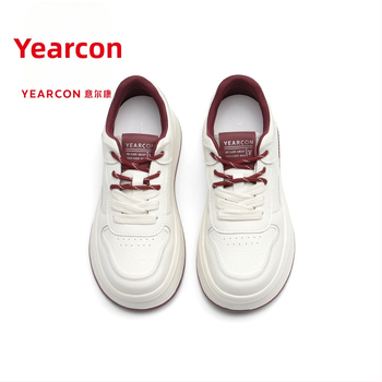 Yierkan ženske casual tenisice, okrugli vrh prsta, gornji dio od kože i sintetičke kože, visina pete 6-8 cm, proljeće