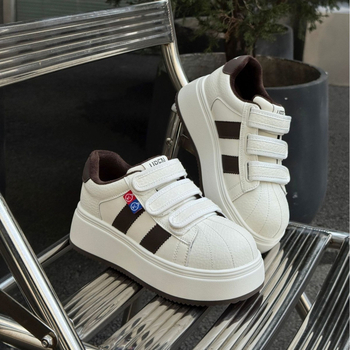 Женски зимни кецове със подплата от флийс, бели ежедневни кецове на платформа с велкро закопчаване, кръгъл пръст, горна част от раздвоена кожа, платформа 3–5 cm