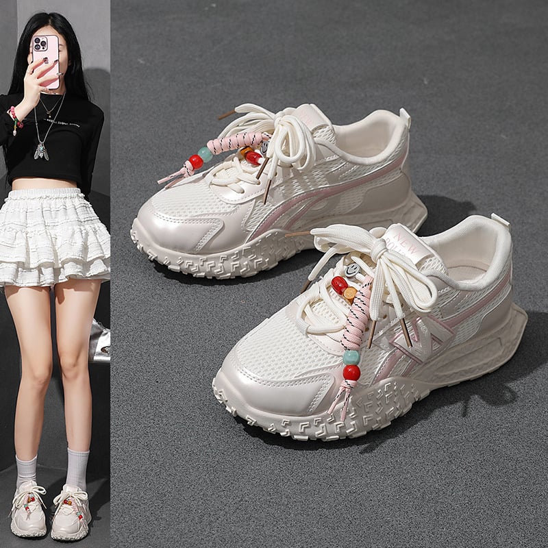 Zi Mi Ženske Minimalističke Platforme Tenisice, PU Gornji Dio, Gumeni Potplat, Visina Pete 3–5 cm, Prednje Vezanje