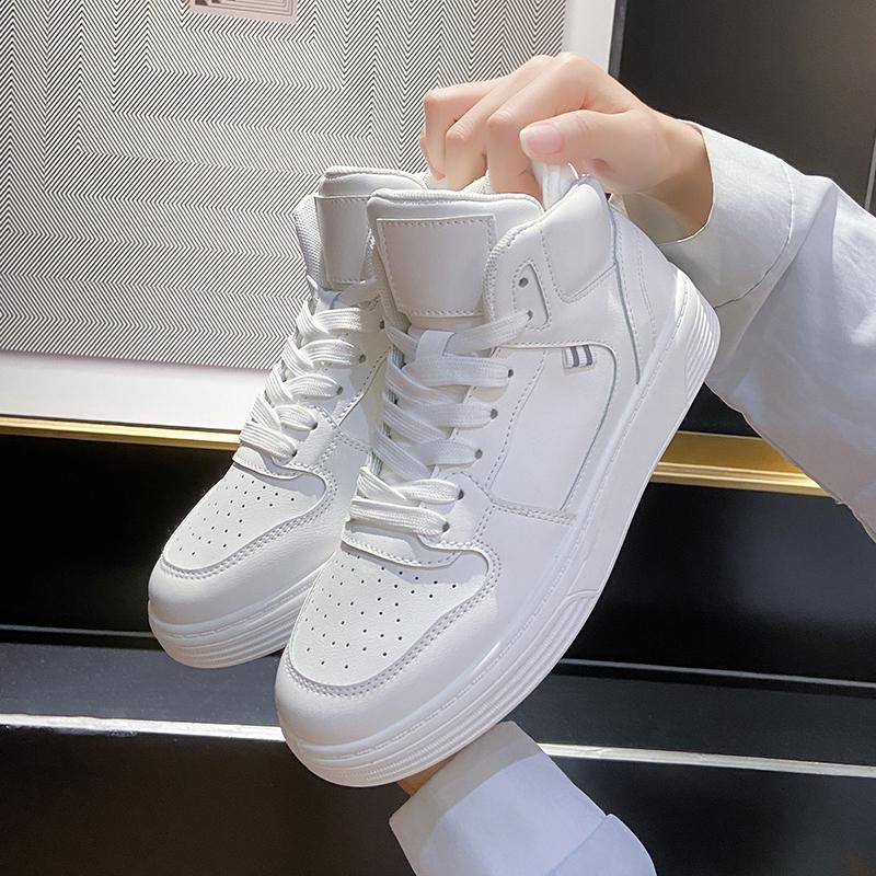 Jesenske visoke tenisice za žene — gornji dio od nubuka, zaobljena nosnica, uzorak lubanje, klinasti potplat 4–6 cm, uložak od mikrovlaknaste kože