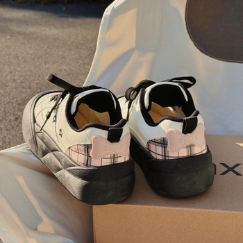 Корейски стил маратонки за жени, нисък връх, закръглен нос, горна част от синтетична кожа, 3–5 cm ток, гумена подметка