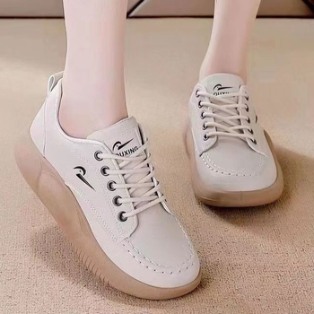 Ženske svakodnevne platformske tenisice s platnenim gornjim dijelom, prednje vezivanje, niski potpetica, prozračna unutrašnjost