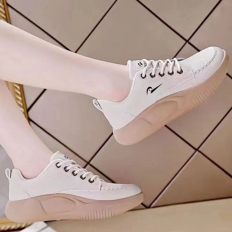 Ženske svakodnevne platformske tenisice s platnenim gornjim dijelom, prednje vezivanje, niski potpetica, prozračna unutrašnjost