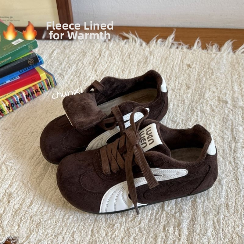 Unisex zimné casual tenisky z velúru, štvorcová špička, nízky vršok, šnúrky, podrážka z injektovanej gumy, teplé bavlnené vnútro