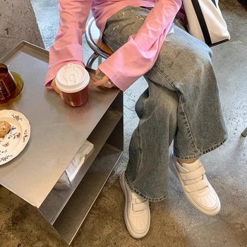 Női mindennapi sportcipők vastag platformával, 6-8 cm platformmagasság, Mickey Mouse mintás, fűzővel, lélegző microfiber belső