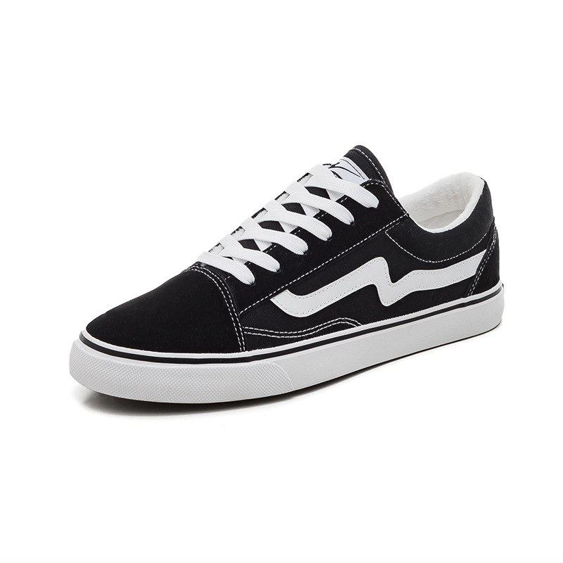 Pantofi din pânză pentru bărbați și femei, talpă din cauciuc, talpă vulcanizată, partea superioară din pânză, căptușeală din lână sintetică scurtă, iarnă, închidere cu șireturi, stil tineresc