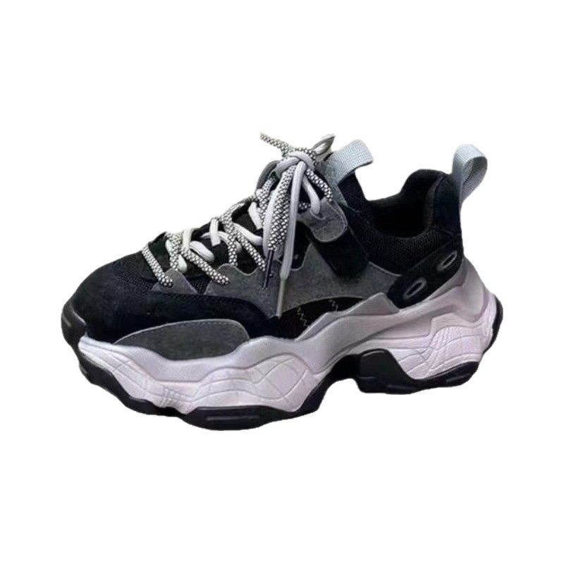 Huishi Orange дамски спортно-ежедневни обувки с повишаване на височината, с връзки, кръгъл нос и гумена подметка.