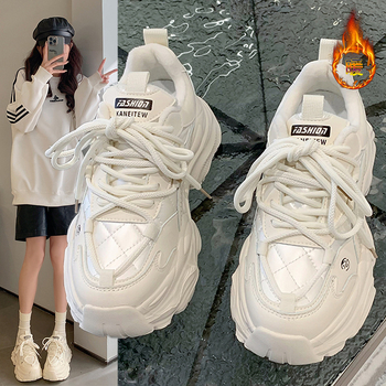 Adidași sport din plasă pentru femei, respirabili, talpă groasă pentru creșterea înălțimii, închidere cu șireturi în față