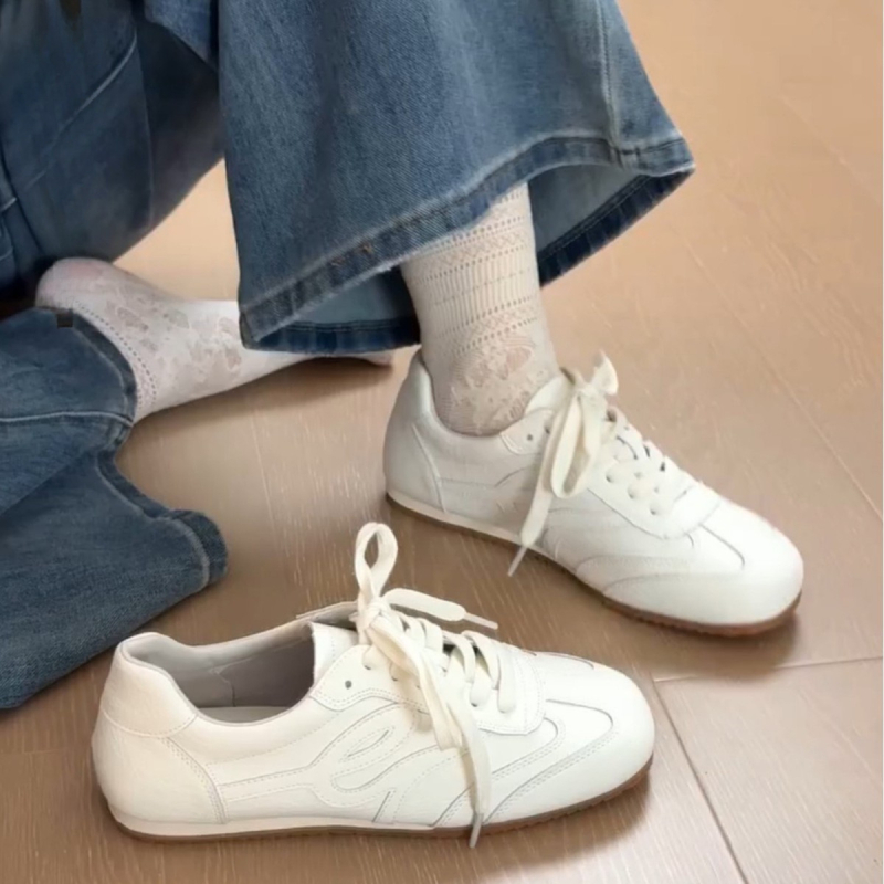 Ženske retro tenisice - Gornji materijal: Super vlakno, PU ulošak, Gumeni potplat, Niski potpetice 1–3 cm, Injekcijski oblikovan potplat