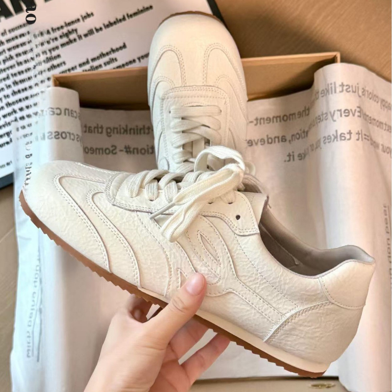 Ženske retro tenisice - Gornji materijal: Super vlakno, PU ulošak, Gumeni potplat, Niski potpetice 1–3 cm, Injekcijski oblikovan potplat