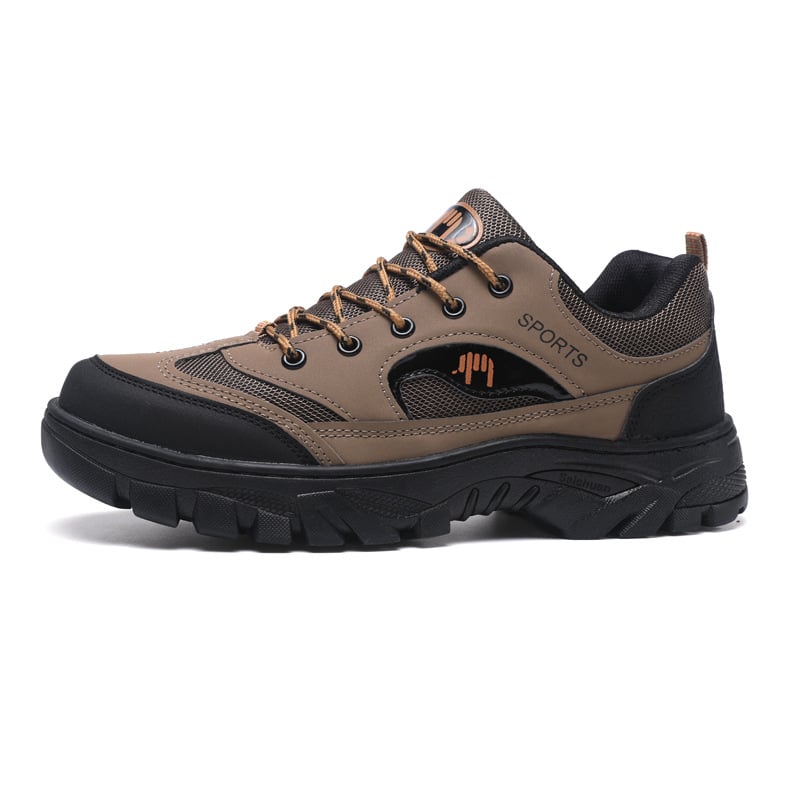 Pantofi de drumeție pentru bărbați, toate sezoanele - model color-block, partea superioară din țesătură compozită, talpă PU, închidere cu șireturi