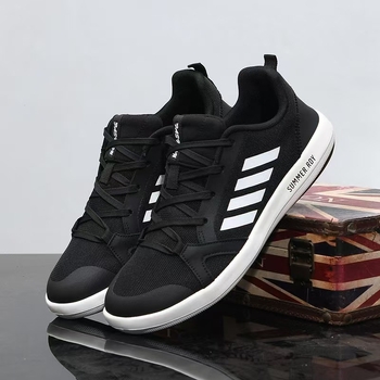 Muške ljetne sportske tenisice, prozračni gornji dio PU+ mreža, vezanje šnurkama, injekcijska potplata, tekstilna uložak