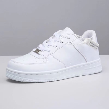 Pantofi sport casual unisex, partea superioară din piele, branț EVA, talpă din plastic, șiret, cu profil redus