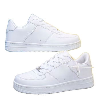 Pantofi sport casual unisex, partea superioară din piele, branț EVA, talpă din plastic, șiret, cu profil redus