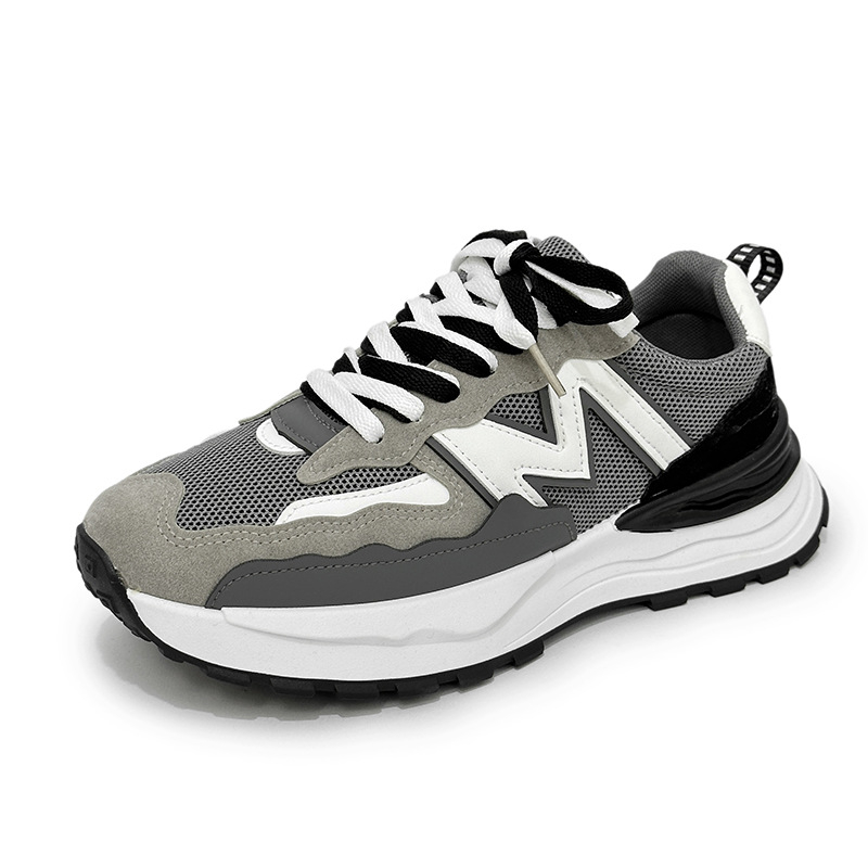 Muške tenisice za proljeće 2025: mrežasti gornji dio, niski profil, vezivanje šnurkama, debeli protivklizni potplat, EVA uložak