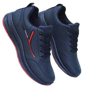 Pánske ľahké bežecké topánky s PU vrchnkom, protišmyková podrážka, teplá vnútorná podšívka, ľahké, šnurovanie