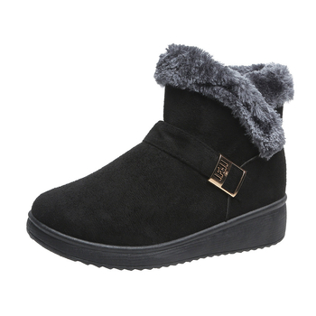 Zimné dámske semišové čižmy s umelej kožušiny výplňou, vysoký vršok, gumová podrážka